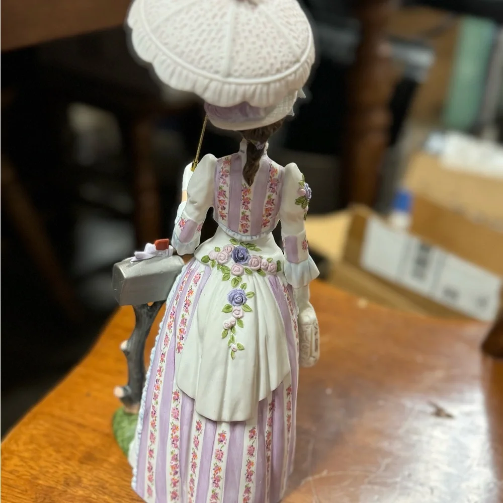 Victorian Lady Figurine with Parasol